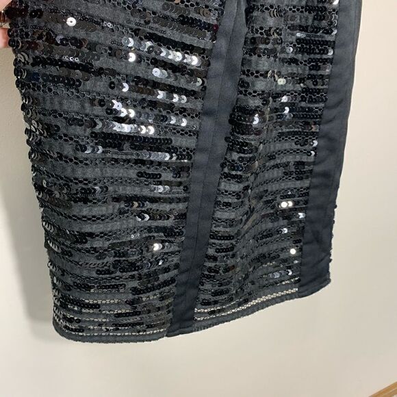 Nanette Lepore size 4 black sequence dress cross (E1) - Picture 7 of 11